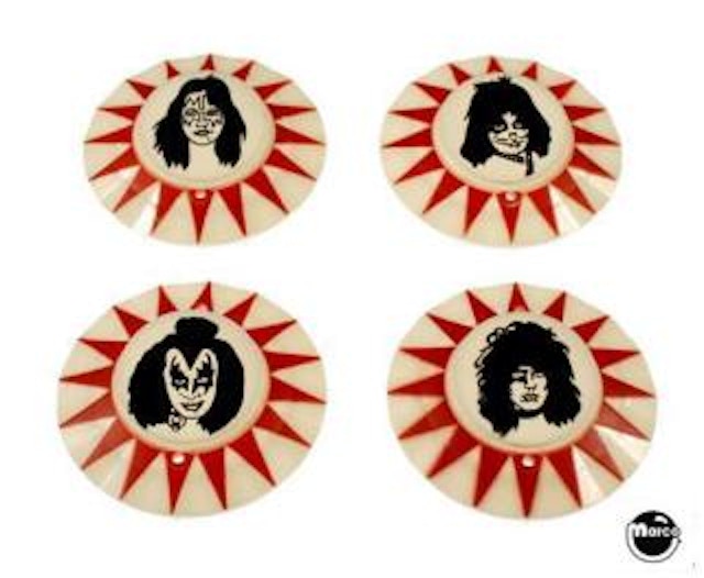 KISS (Bally) pop bumper cap set (4) R/K PCS1426