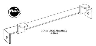 Backglass lock rail assembly Bally