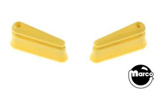 Flipper bat 2 inch round top yellow w/hole pair