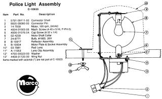 HIGH SPEED (Williams) Beacon topper assembly