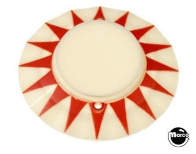 Pop bumper cap sunburst red plain 16531-RW