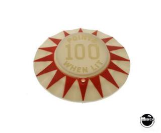 Pop bumper cap sunburst "Points 100 W/Lit" R/GL