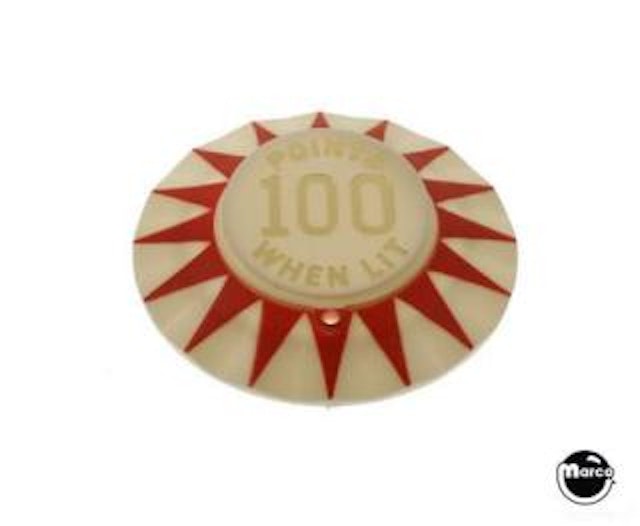 Pop bumper cap sunburst "Points 100 W/Lit" R/GL