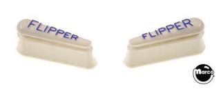 Flipper caps L & R raised blue letter