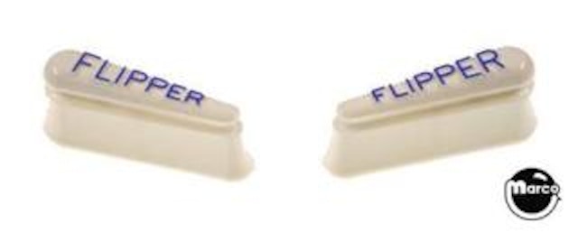 Flipper caps L & R raised blue letter