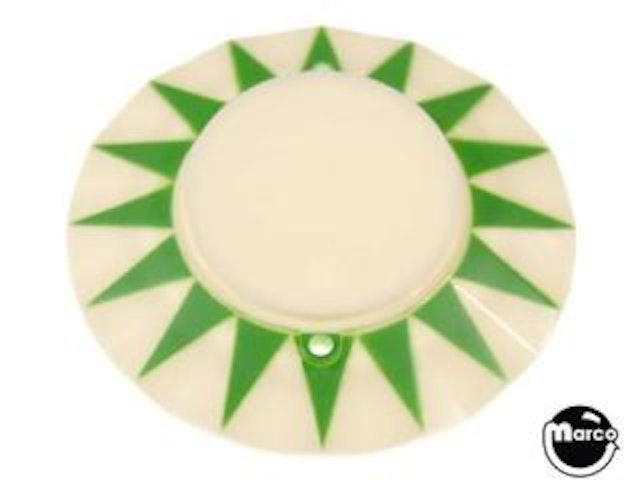 Pop bumper cap sunburst green plain 16531-GW
