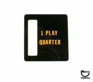 Price plate Bally 1 Play Quarter