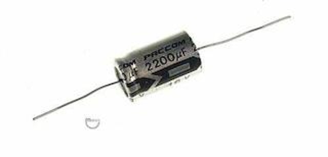 Capacitor 2200 uF 16v axial