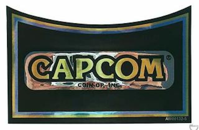 Coin door decal Capcom