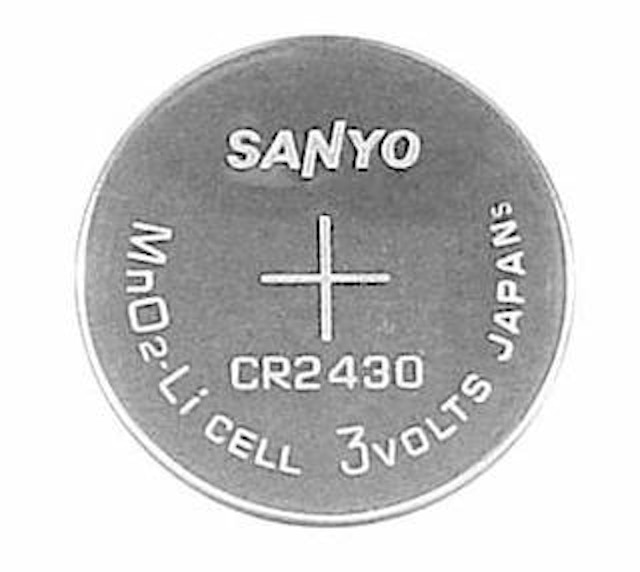 Battery - Lithium coin cell 3.2 volt LM2430 XO-925 000-0644-01
