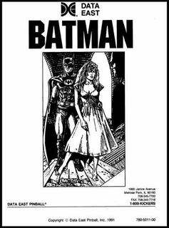 BATMAN (Data East) Manual 780-5011-00