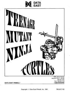 TEENAGE TURTLES (Data East) Manual