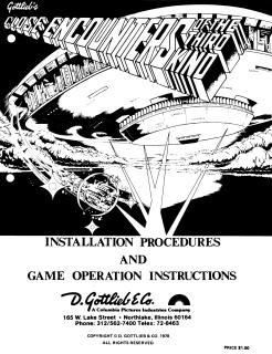 CLOSE ENCOUNTERS (Gottlieb) Manual EM