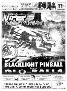 VIPER NIGHT DRIVIN (Sega) Manual