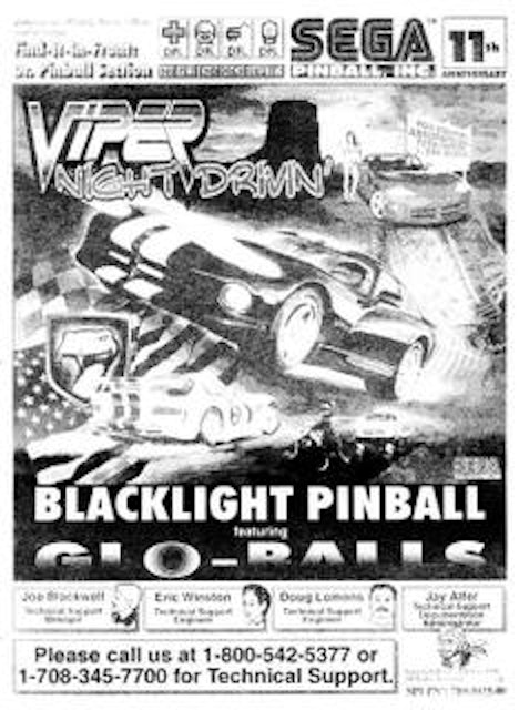 VIPER NIGHT DRIVIN (Sega) Manual