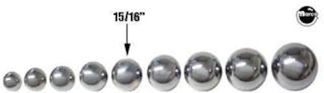 Ball 15/16 inch diameter roll tilt M-168-50