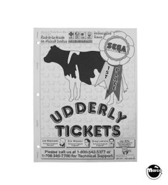 UDDERLY TICKETS (Sega) Manual