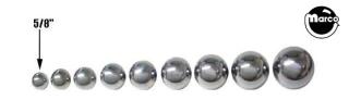 Ball - steel 5/8 inch dia. (Baseball games)