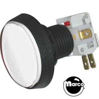 Pushbutton 1-1/2 inch round white illuminated
