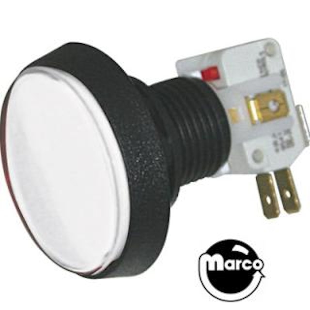 Pushbutton 1-1/2 inch round white illuminated