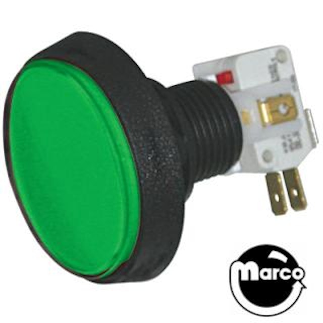 Pushbutton 2 inch round green