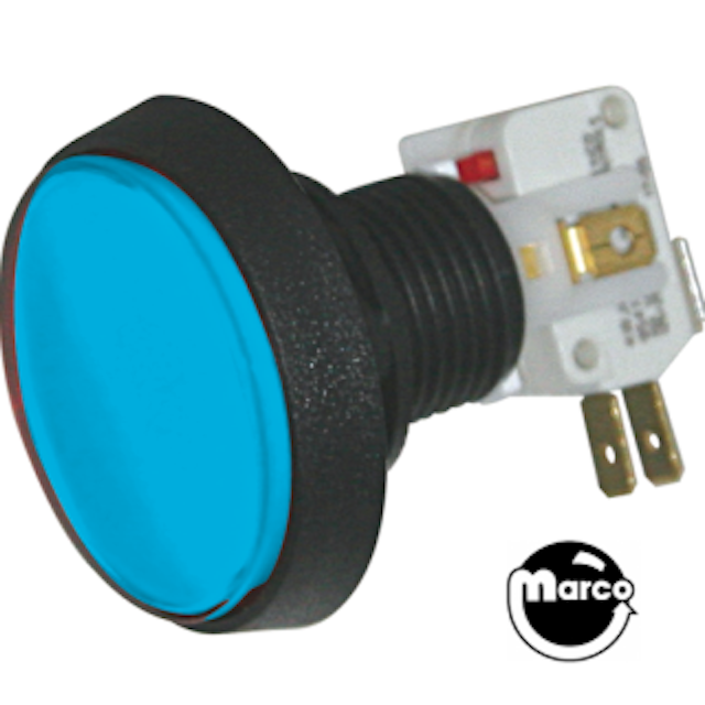 Pushbutton 2 inch round blue