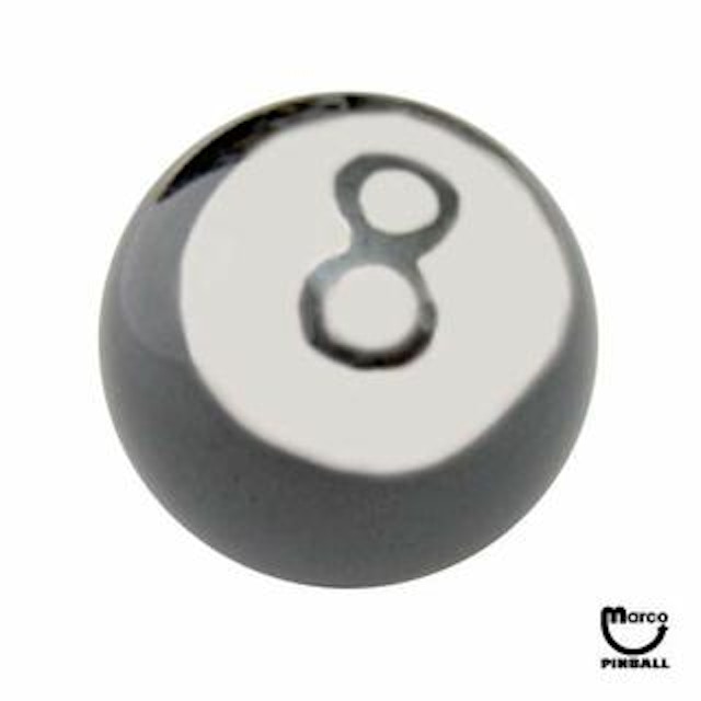 Ball 1-1/16 inch black Eight ball