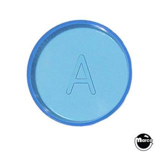 Playfield insert 1 inch round blue transparent