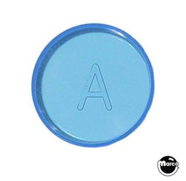 Playfield insert 1 inch round blue transparent