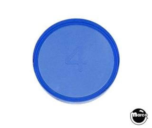 Playfield insert 3/4 inch round blue trans