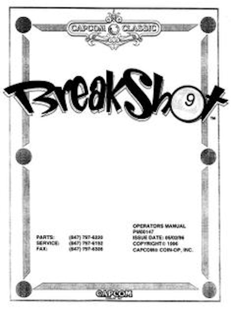 BREAKSHOT (Capcom) Manual