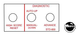 Service switch decal Williams 3 button STD-601