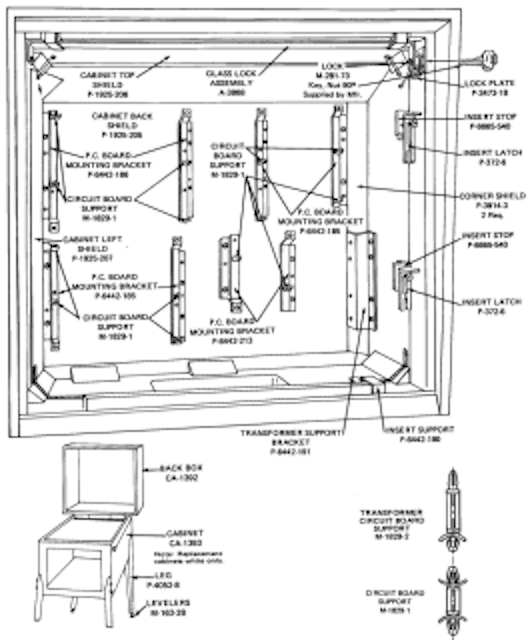 Backbox lock plate Bally