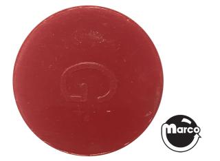 Insert - circle 1 inch red opaque
