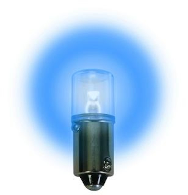 LED lamp - bayonet 12.8v blue 20-25ma LM1012MB-B 2FNL2