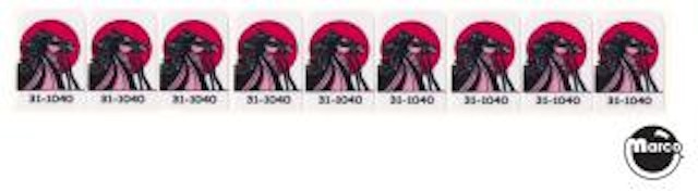 COSMIC GUNFIGHT (Williams) Decals drop targets