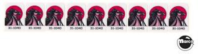 COSMIC GUNFIGHT (Williams) Decals drop targets