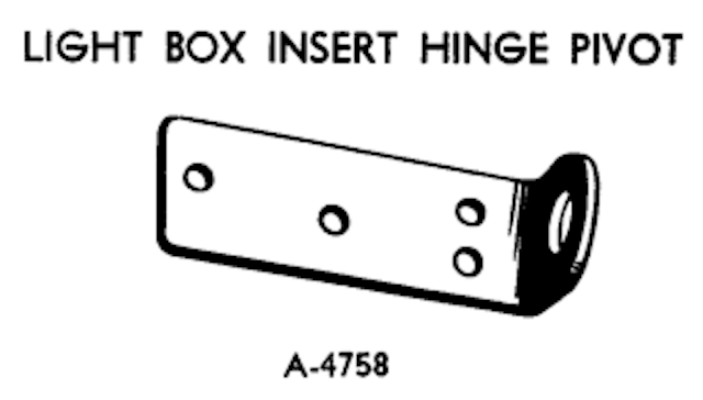 Backbox insert hinge Gottlieb