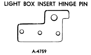 Backbox insert hinge pin Gottlieb