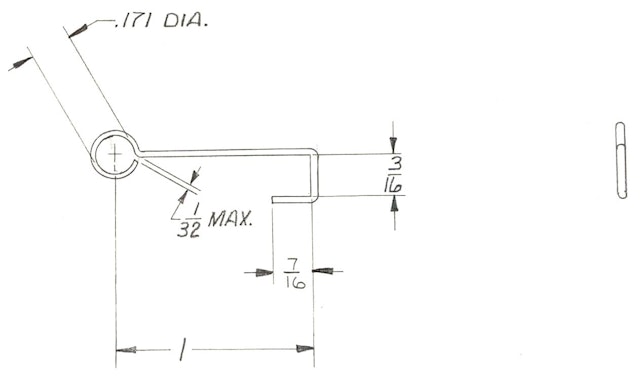 Gate switch wire arm Bally early