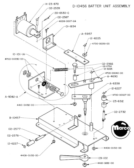 Batter unit coil bracket Williams