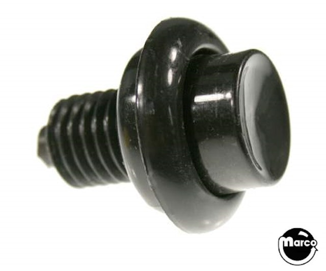 Pushbutton 1-1/8 inch black no spring
