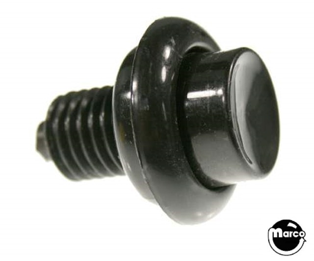 Pushbutton 1-1/8 inch black no spring