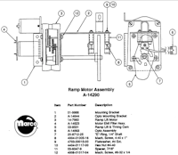 SLUGFEST (Williams) Ramp motor bracket