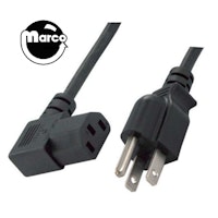 AC Power Cord - 10 foot IEC 90 deg plug