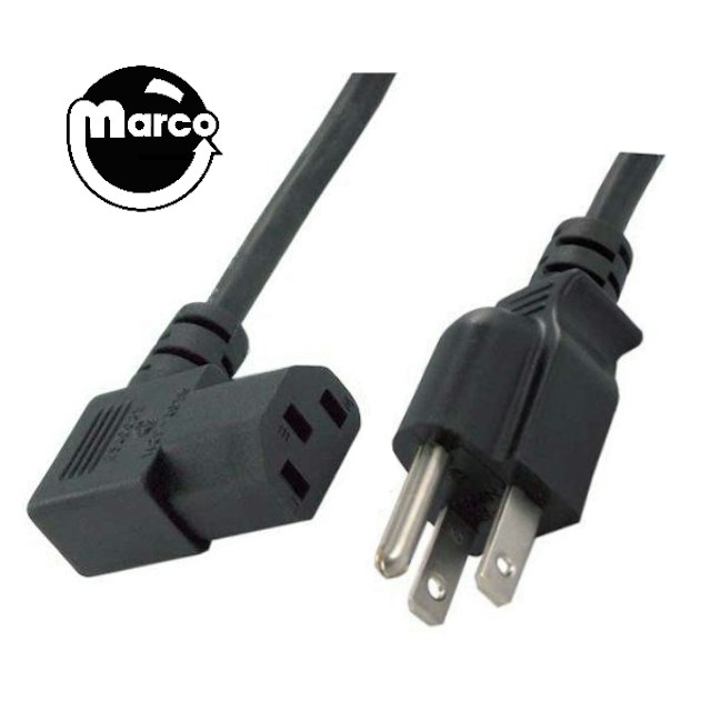 AC Power Cord - 10 foot IEC 90 deg plug