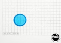 Insert - circle 1 inch blue transparent