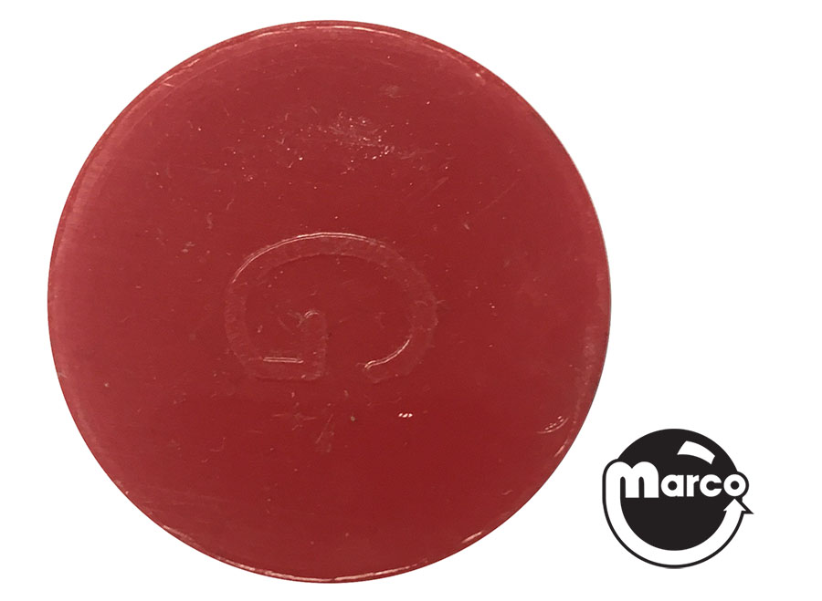Insert - round 1 inch opaque red