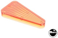 Playfield insert - triangle 2 inch amber transparent