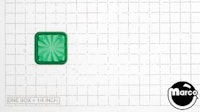 Insert - square 3/4 inch green starburst